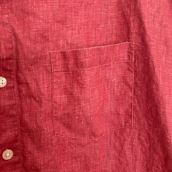 28 Palms Relaxed Fit Linen Button Down Sz XXL - Picture 8 of 11